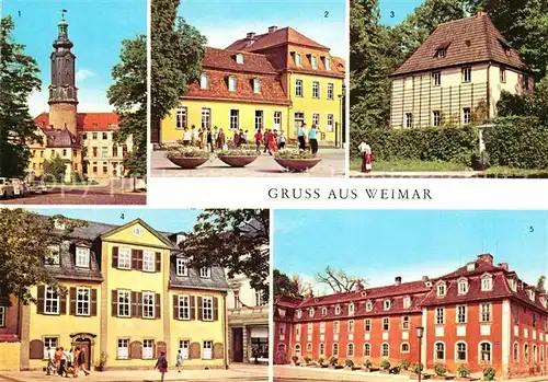 AK / Ansichtskarte Weimar Thueringen Schloss Wittumspalais Goethes Gartenhaus Schillerhaus Haus der Charlotte von Stein Kat. Weimar