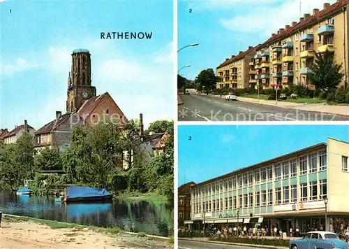 AK / Ansichtskarte Rathenow Havel Schleusenweg Leninallee Kaufhaus Magnet Kat. Rathenow