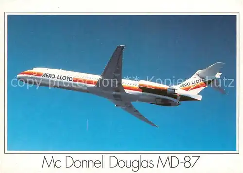 AK / Ansichtskarte Flugzeuge Zivil Aero Lloyd Mc Donnell Douglas MD 87 Kat. Airplanes Avions