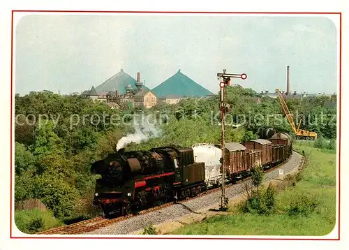 AK / Ansichtskarte Eisenbahn Gueterzug Lok 58 3032 Ronneburg Kat. Eisenbahn