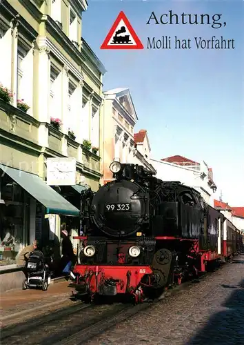 AK / Ansichtskarte Lokomotive 99323 Baederbahn Molli  Kat. Eisenbahn