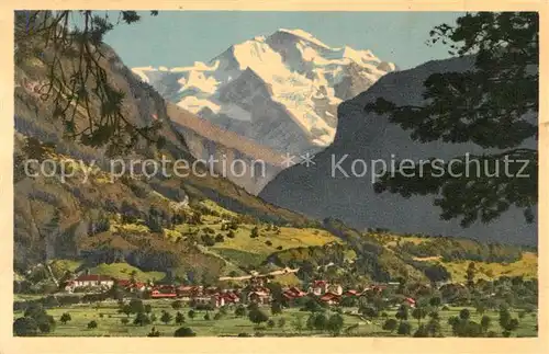 AK / Ansichtskarte Interlaken BE Jungfrau mit Gsteig und Wilderswil Kat. Interlaken