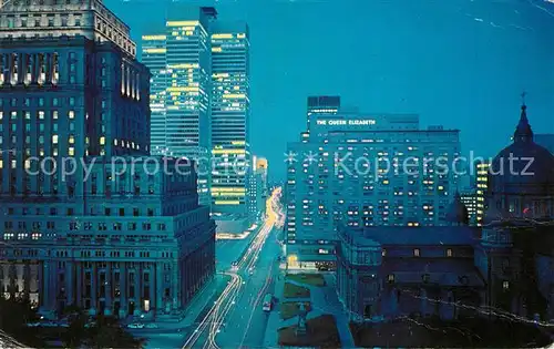 AK / Ansichtskarte Montreal Quebec Night view of Dorchester Street Kat. Montreal