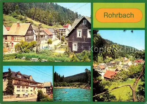 AK / Ansichtskarte Rohrbach Saalfeld Ortsmotiv Konsum Gaststaette Sorbitzgrund Freibad