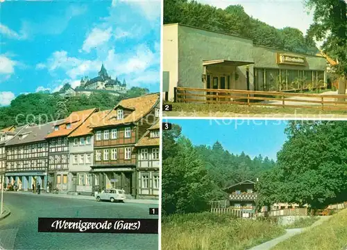 AK / Ansichtskarte Wernigerode Harz Schloss Feudalmuseum Konsumgaststaette Storchmuehle HO Gaststaette Christianental Kat. Wernigerode