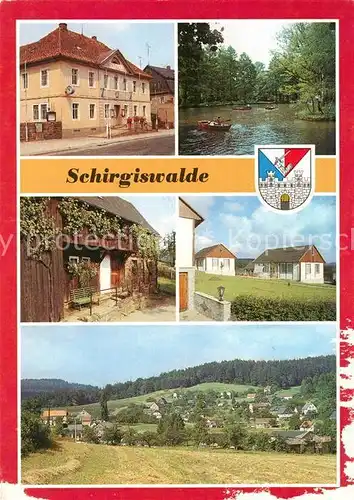 AK / Ansichtskarte Schirgiswalde Rathaus Gondelteich Bachstrasse 26 aeltestes Haus des Ortes Bungalowsiedlung Neuschirgiswalde Kat. Schirgiswalde