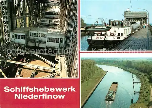 AK / Ansichtskarte Niederfinow Schiffshebewerk Technisches Denkmal Bauwerk Kat. Niederfinow