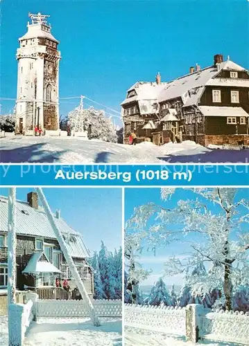 AK / Ansichtskarte Auersberg Wildenthal Aussichtsturm Berghotel Winterlandschaft Kat. Eibenstock