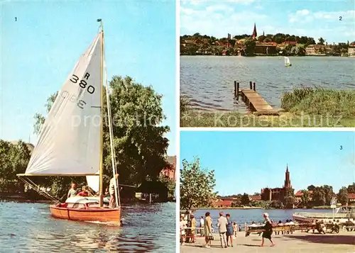 AK / Ansichtskarte Malchow Malchower See Blick zur Stadt Bootsanlegestelle ehemaliges Kloster Kat. Malchow Mecklenburg