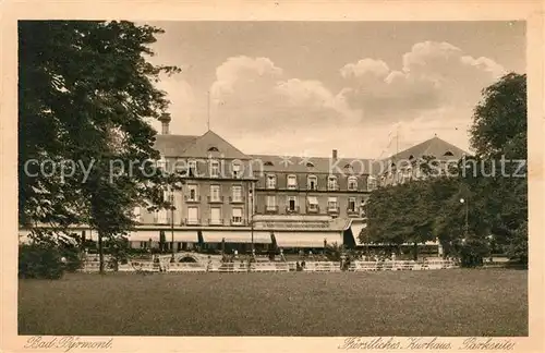 AK / Ansichtskarte Pyrmont Bad Kurhaus Kurpark Kat. Bad Pyrmont