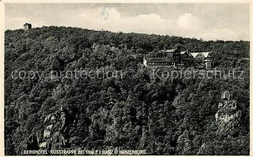 AK / Ansichtskarte Thale Harz Hotel Rosstrappe Winzenburg Kat. Thale