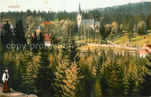 AK / Ansichtskarte Schierke Harz Kirche Panorama Kat. Schierke Brocken