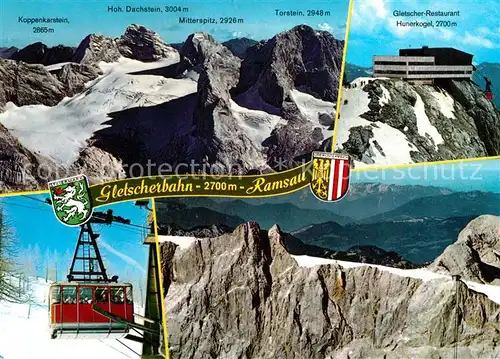 AK / Ansichtskarte Seilbahn Gletscherbahn Ramsau Gosaugletscher Hoher Dachstein  Kat. Bahnen