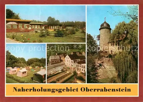 AK / Ansichtskarte Karl Marx Stadt Naherholungsgebiet Oberrabenstein Bungalows Burg Campingplatz Cafe Kat. Chemnitz