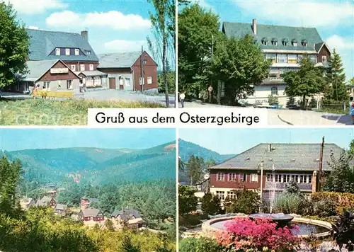 AK / Ansichtskarte Oberbaerenburg Baerenburg Hotel Gaststaette zum Baeren FDGB Erholungsheim Bahnhof Kipsdorf Brunnen