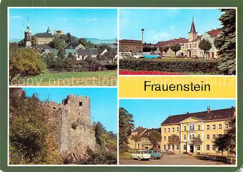 AK / Ansichtskarte Frauenstein Brand Erbisdorf Schloss Burgruine Markt Polytechnische Oberschule Julius Fucik Kat. Brand Erbisdorf