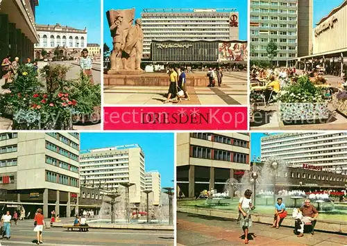 AK / Ansichtskarte Dresden Verkehrsmuseum Lenindenkmal Prager Strasse Kat. Dresden Elbe