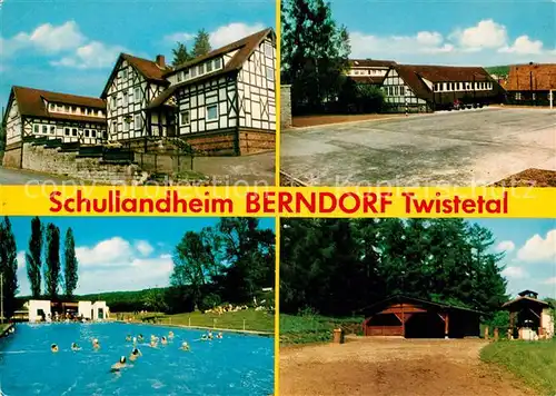 AK / Ansichtskarte Berndorf Twistetal Schullandheim Schwimmbad Kat. Twistetal