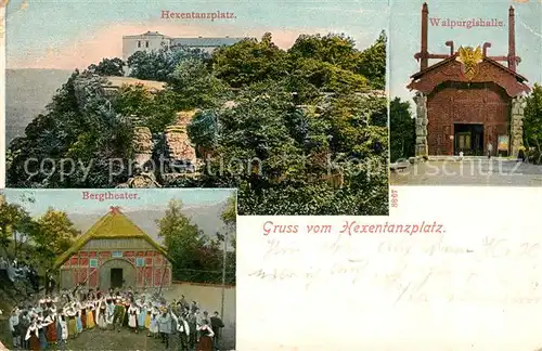 AK / Ansichtskarte Hexentanzplatz Bergtheater Walpurgishalle  Kat. Treseburg