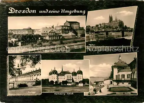 AK / Ansichtskarte Dresden Italienisches Doerfchen Zwinter Moritzburg Schloss Pillnitz Schloss Meissen Kat. Dresden Elbe