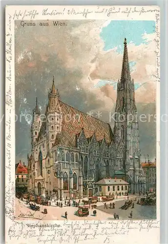 AK / Ansichtskarte Wien Stephanskirche Kuenstlerkarte Kat. Wien