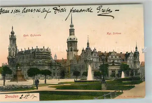 AK / Ansichtskarte Dresden Katholische Hofkirche koenigliches Schloss Kat. Dresden Elbe