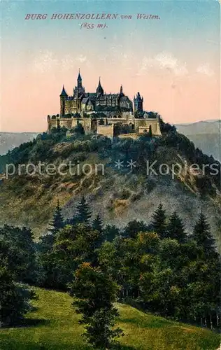 AK / Ansichtskarte Burg Hohenzollern Kuenstlerkarte Kat. Bisingen