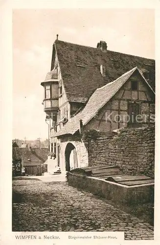 AK / Ansichtskarte Bad Wimpfen Buergermeister Elsaesser Haus Kat. Bad Wimpfen