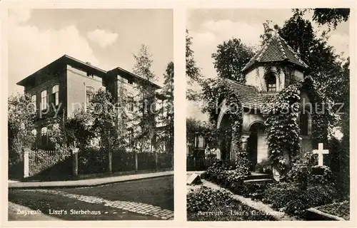 AK / Ansichtskarte Bayreuth Liszts Sterbehaus und Grabkapelle Kat. Bayreuth