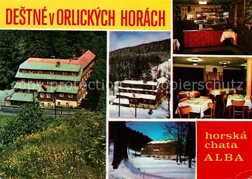 AK / Ansichtskarte Orlickych Hor Hotel Alba Winter