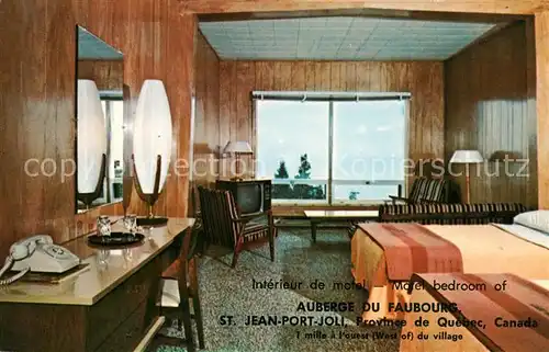 AK / Ansichtskarte Saint Jean Port Joli Auberge du Faubourg Motel bedroom