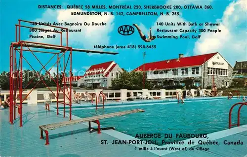 AK / Ansichtskarte Saint Jean Port Joli Auberge du Faubourg Swimming Pool