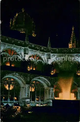 AK / Ansichtskarte Lisboa Jeronimos Kloster Nachtaufnahme Kat. Portugal