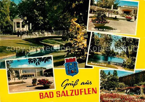 AK / Ansichtskarte Bad Salzuflen Konzerthalle Kurparksee Rosengarten Kat. Bad Salzuflen