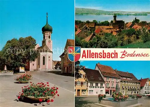 AK / Ansichtskarte Allensbach Bodensee Kirche Panorama Marktplatz Kat. Allensbach Bodensee