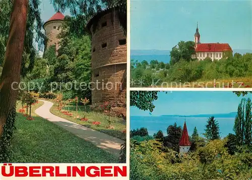 AK / Ansichtskarte ueberlingen Bodensee Kurpark Kirche Panorama Kat. ueberlingen