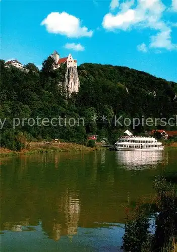 AK / Ansichtskarte Riedenburg Altmuehltal Schloss Prunn Burgschenke Ausflugsdampfer Kat. Riedenburg