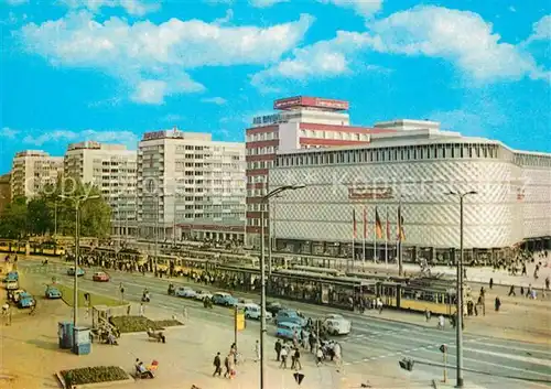 AK / Ansichtskarte Leipzig Warenhaus Konsument am Bruehl Strassenbahn Messestadt Kat. Leipzig