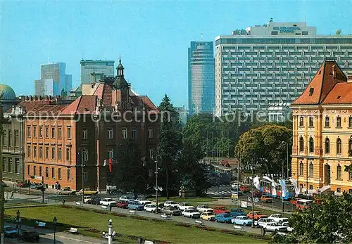 AK / Ansichtskarte Zagreb Zentrum mit Hotel Hochhaus Kat. Zagreb