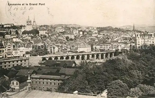 AK / Ansichtskarte Lausanne VD et la Grand Pont Kat. Lausanne