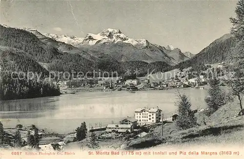 AK / Ansichtskarte St Moritz Bad GR mit Innfall und Piz della Margna Kat. St Moritz
