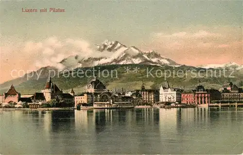 AK / Ansichtskarte Luzern Vierwaldstaettersee mit Pilatus