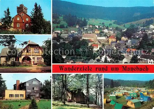 AK / Ansichtskarte Manebach Hohe Warte Waldgaststaette Moenchhof Ferienheim Schoeffenhaus Kat. Ilmenau