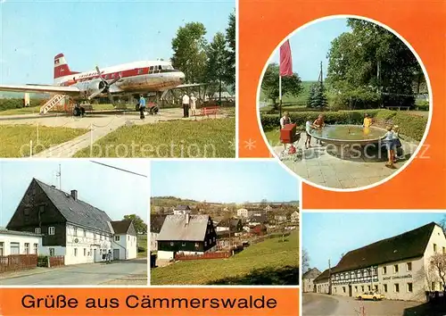AK / Ansichtskarte Caemmerswalde Schauflugzeug Parkanlage Gaststaette Caemmerswalde  Kat. Neuhausen Erzgebirge