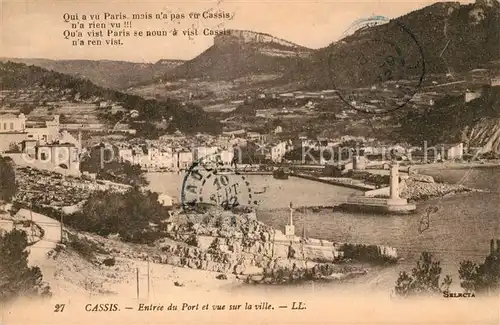 AK / Ansichtskarte Cassis Entree du Port et vue sur la ville Kat. Cassis