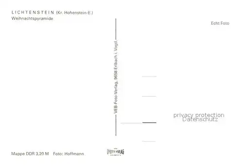 AK / Ansichtskarte Weihnachten Weihnachtspyramide Lichtenstein  Kat. Greetings