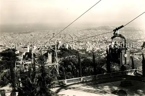 AK / Ansichtskarte Seilbahn Barcelona El Tibidabo  Kat. Bahnen