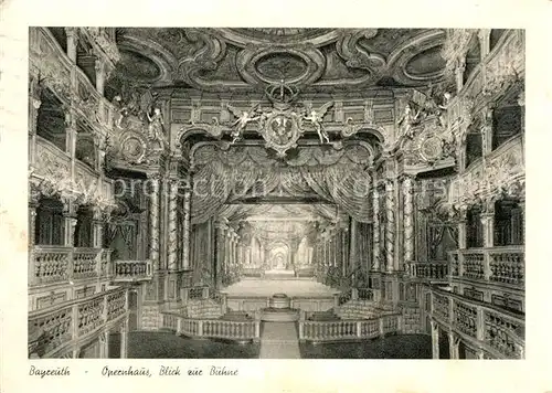 AK / Ansichtskarte Opergebaeude Bayreuth Opernhaus Buehne  Kat. Gebaeude