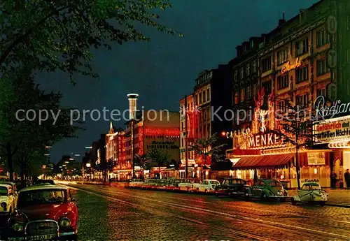 AK / Ansichtskarte St Pauli Reeperbahn bei Nacht Kat. Hamburg