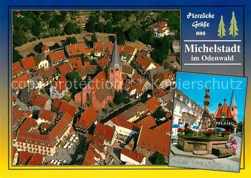 AK / Ansichtskarte Michelstadt Fliegeraufnahme Brunnen Kat. Michelstadt